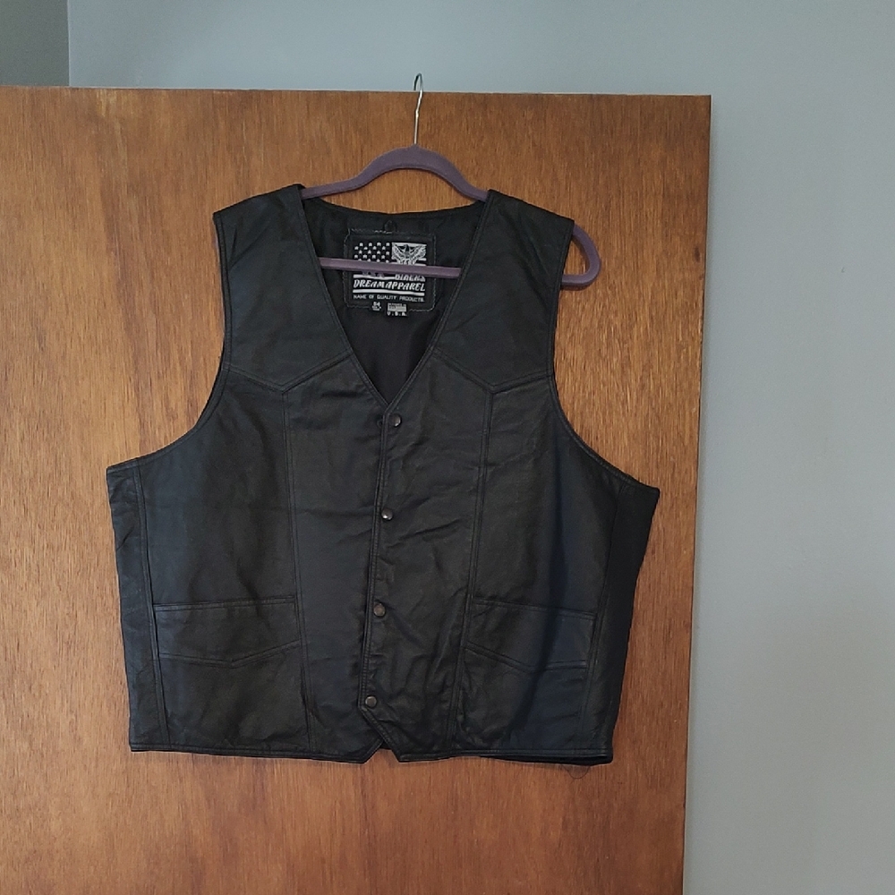Bikers Leather Vest With Extras